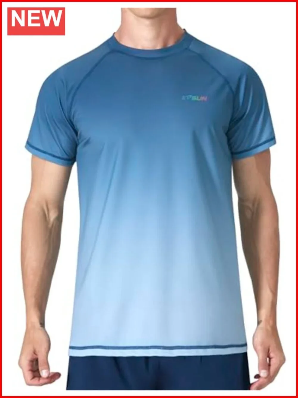Mens UPF 50+ Rash Guard Sun Protection Swim Shirt Quick Dry 4-Way Stretch